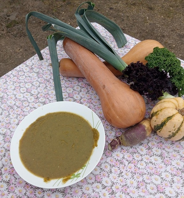 Photo soupe hivernale des terres berrichonnes